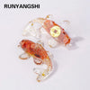 Natural Crystal Goldfish Figurine Feng Shui Decor