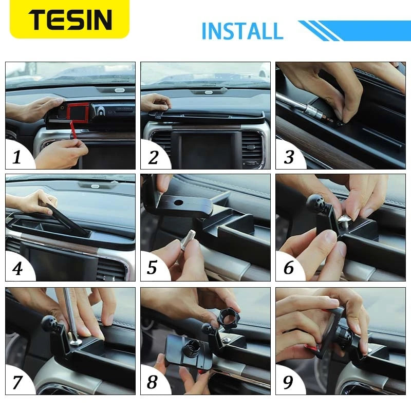 Center Console Organizer with Phone Holder for Dodge RAM 1500 (2012–2017)