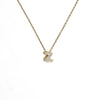 Initial Letter Pendant Necklace with Cubic Zirconia