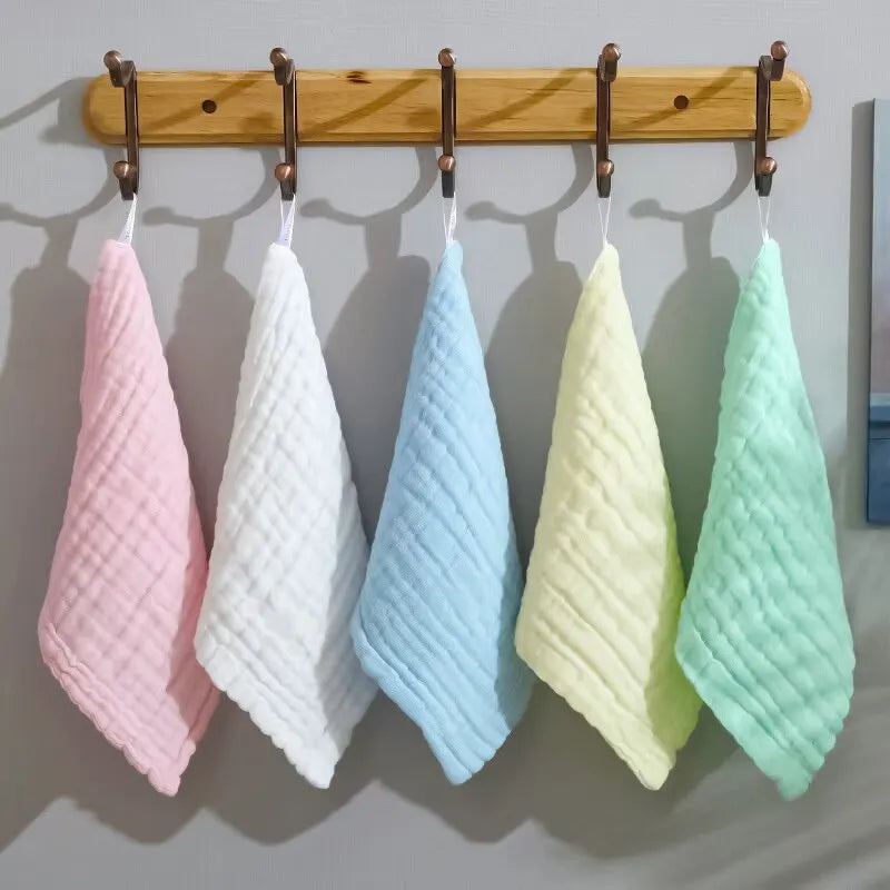 Baby Muslin Washcloths, 5-Pack Soft Cotton Gauze Towels