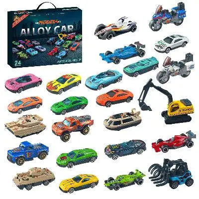 48-Piece Die-Cast Racing Car Set with Storage Case