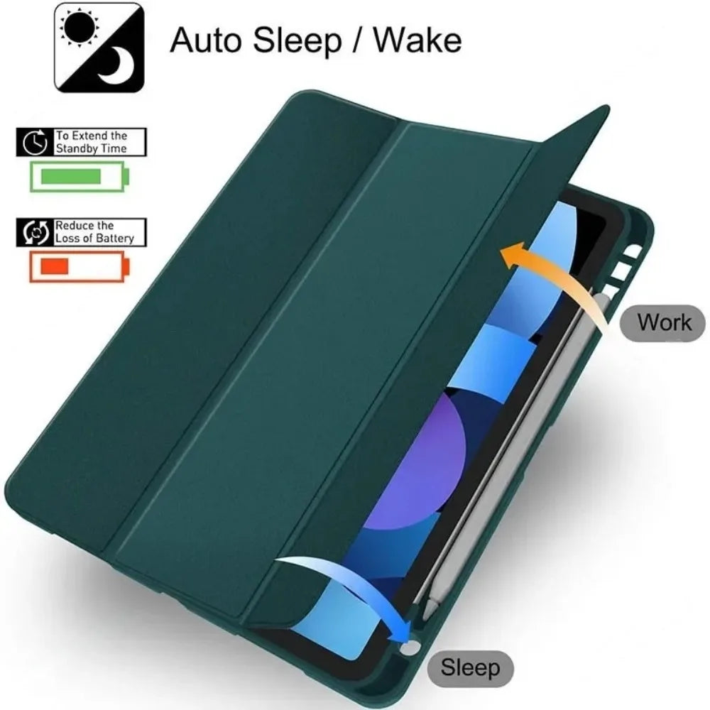 Slim Trifold Case for iPad 10th & 11th Generation with Pencil Holder