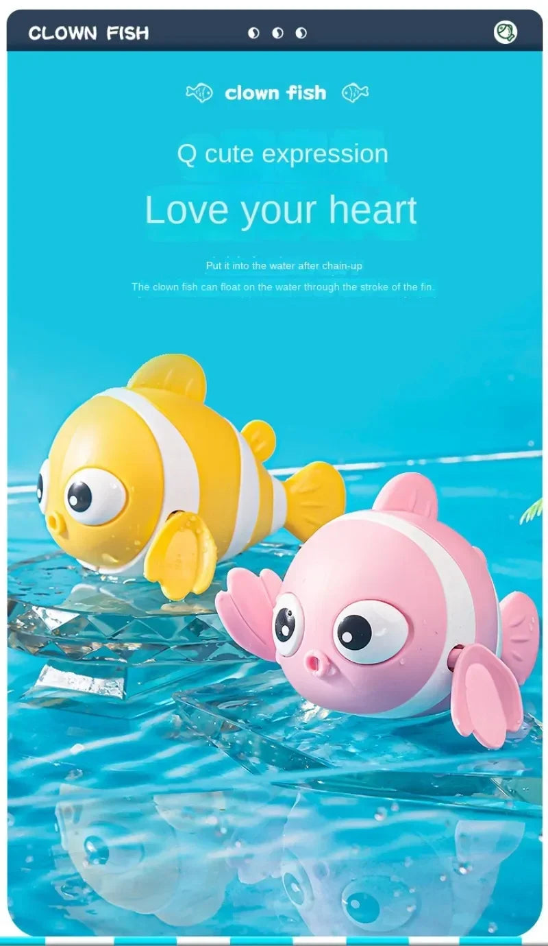 Wind-Up Floating Clownfish Bath Toy