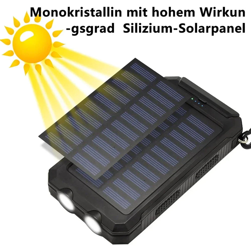 Banco de Energía Solar 20.000 mAh con Linterna