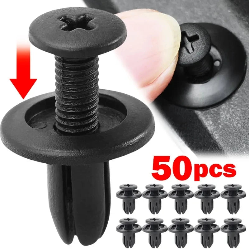 Plastic Push Rivets for Car Trim Panels (50-Pack)