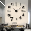 Modular 3D Number Wall Clock with Silent Movement
