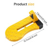 Yellow foldable aluminum car step hook designed for roof rack access.