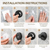 Stainless Steel Suction Cup Hooks - No-Drill Towel Holder