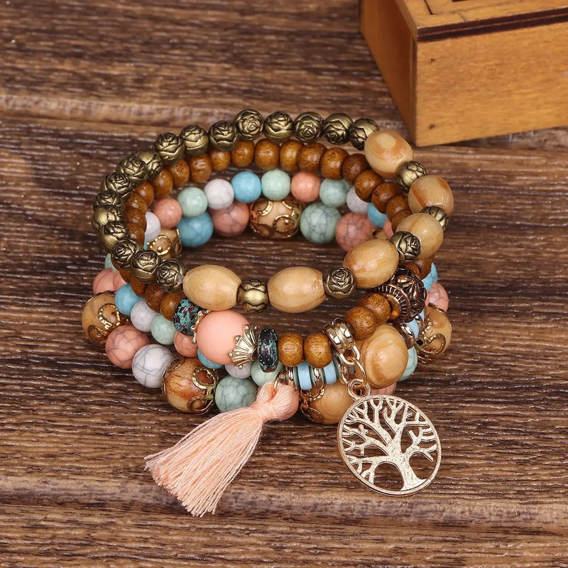 Pulsera Boho Árbol de la Vida - Set