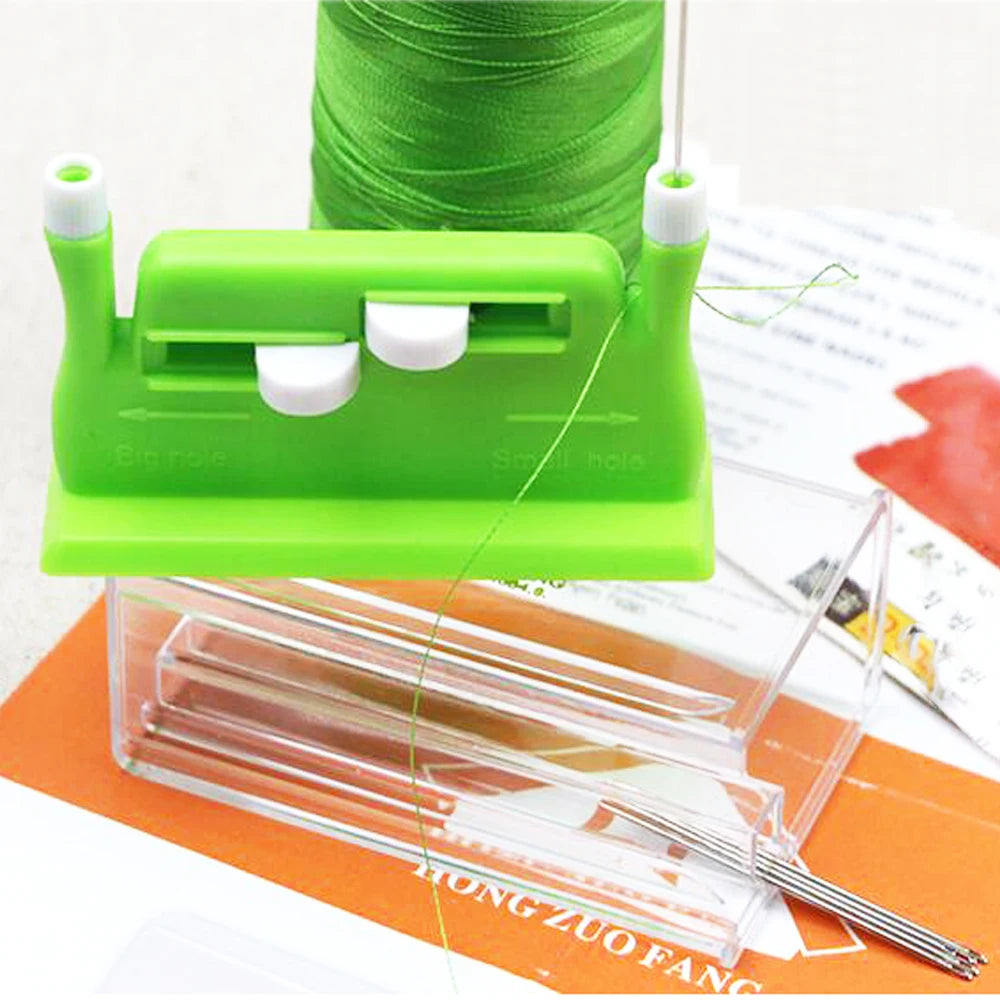 Double-Headed Automatic Needle Threader with Needle Holder