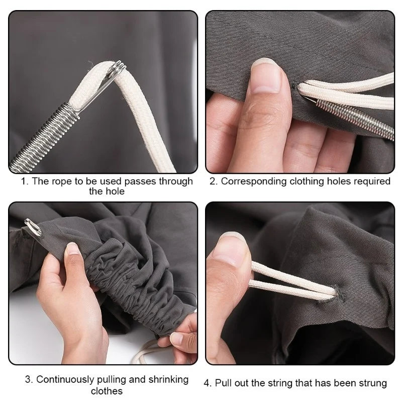 Flexible Steel Rope Threading Tool for Drawstrings and Sewing Projects