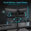Heavy-Duty Dual Monitor Stand with Full Articulation for Desks Up to 32 Inches