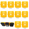 Yellow wall mount battery holder for Dewalt 20V DCB200 and DCB203 batteries