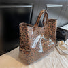 Leopard Print PVC Large Tote Bag