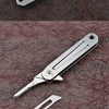 Compact Stainless Steel Folding Knife with Keychain