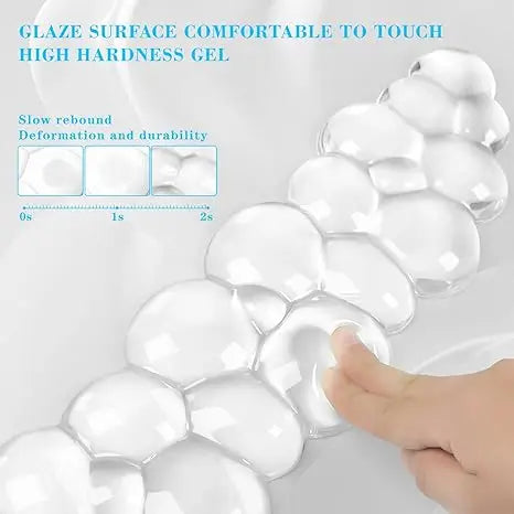 Clear gel cloud shape ergonomic wrist rest set for keyboard and mouse