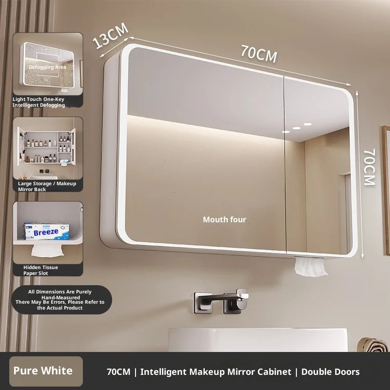 LED Bathroom Mirror with Anti-Fog and Touch Control