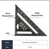 7-Inch Aluminum Alloy Triangle Ruler for Precision Marking