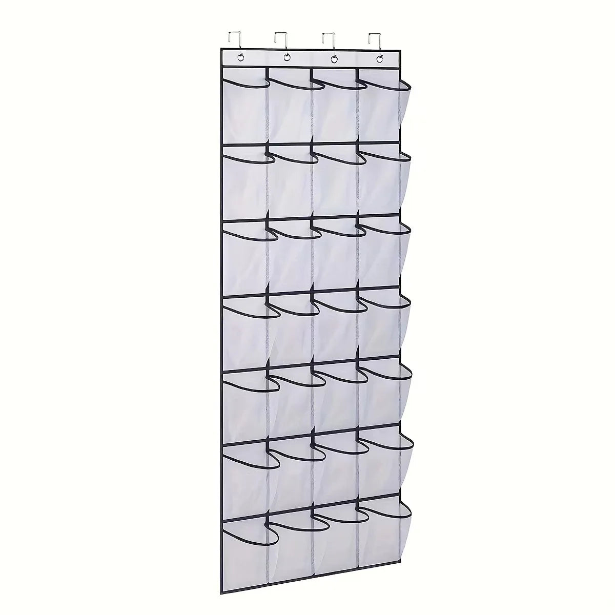 Over-the-Door Hanging Shoe Organizer with Mesh Pockets