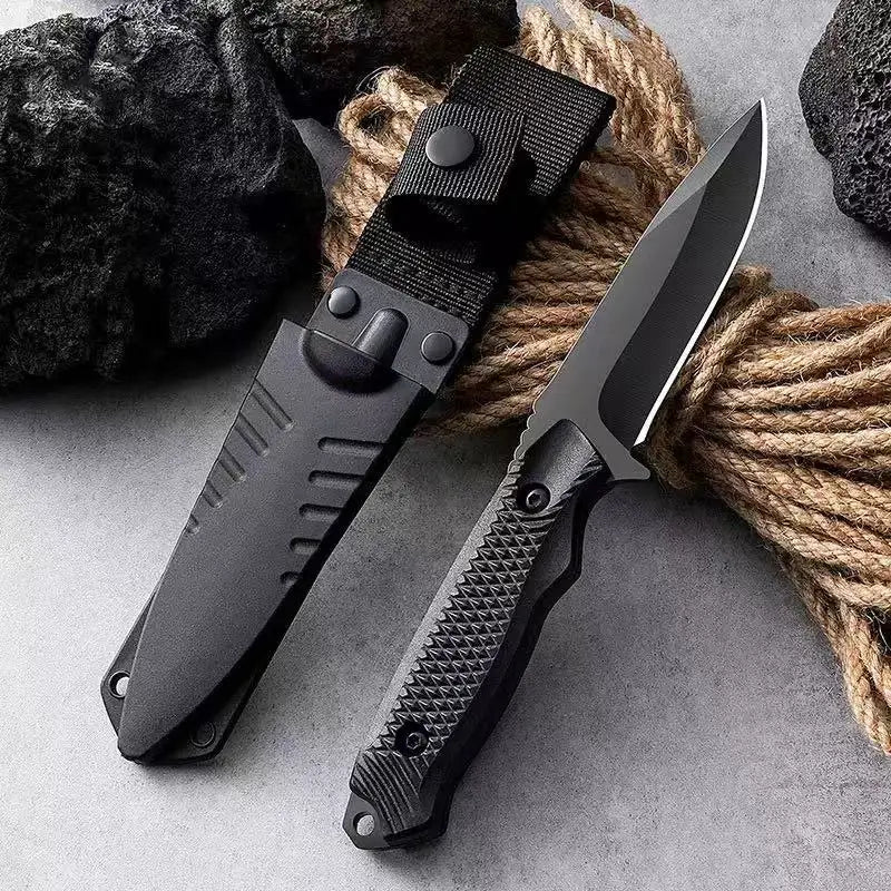 Stainless Steel Fixed Blade Outdoor Knife with Sheath