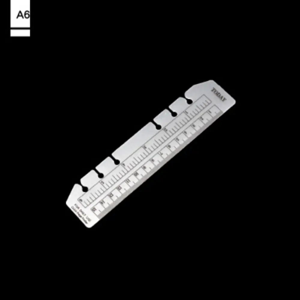 Multifunctional Transparent PVC Bookmark Ruler for Loose-Leaf Notebooks