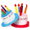 Novelty Birthday Cake Hat with Candle Accent