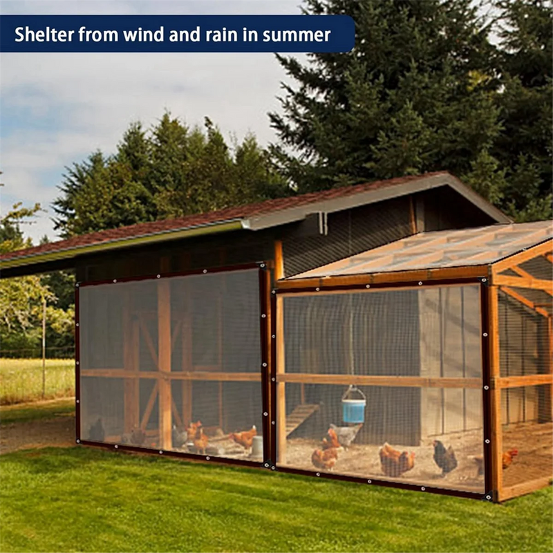 Heavy-Duty Clear Waterproof Tarp - 2x2m