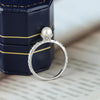 Vintage Palace-Style Pearl & Zircon Ring in Sterling Silver