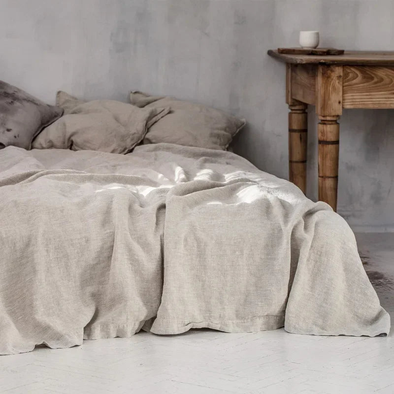 Stone Washed French Linen Flat Sheet – Breathable & Naturally Cool