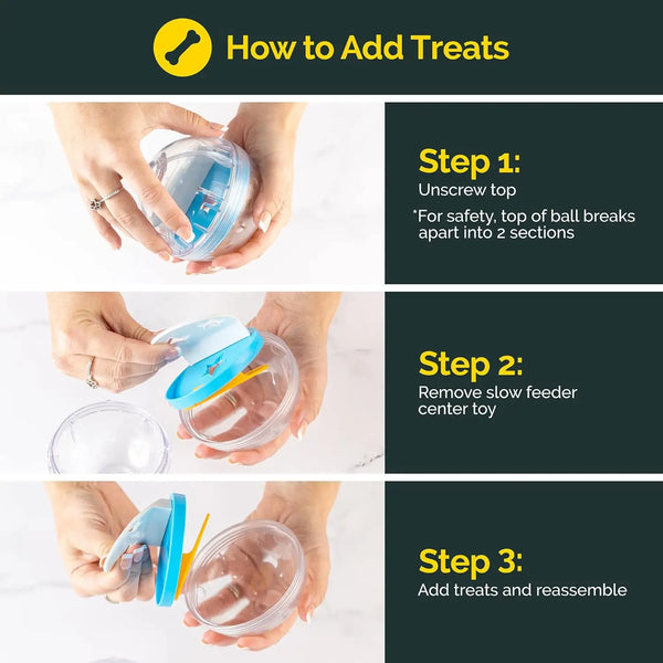 Interactive Treat Dispensing Dog Ball