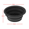 Black foldable silicone ice face mask bowl with a built-in tray
