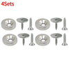Four sets of hidden magnetic door catches for cabinets and wardrobes, shown as various sizes and types.