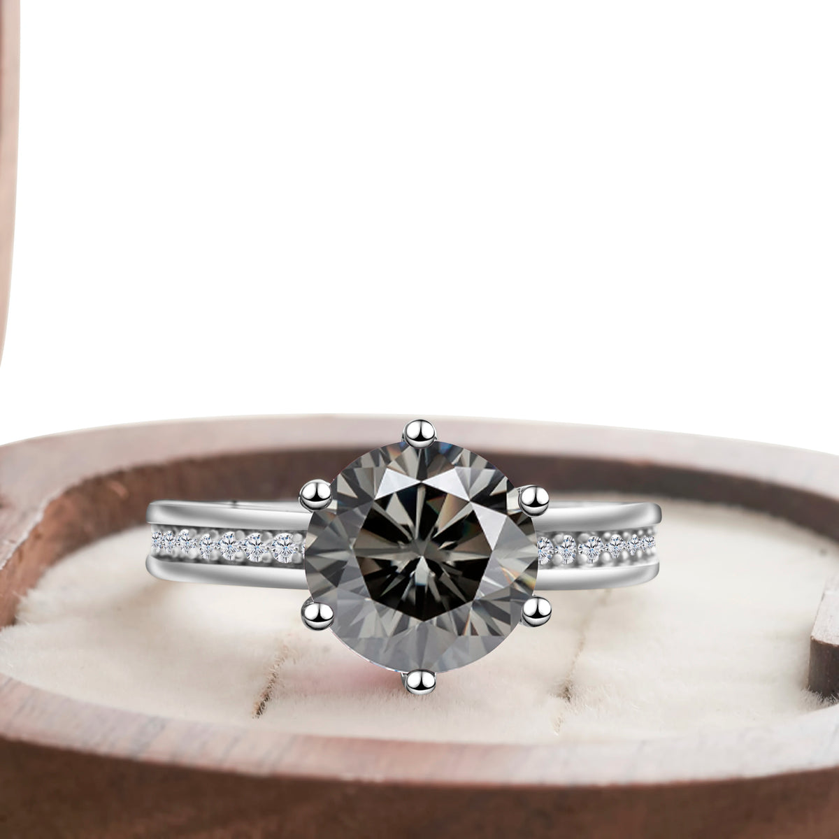 Lab-Created Moissanite Diamond Ring
