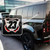 Racing Number Plate Sticker Set - 4 Pack Vinyl Decals