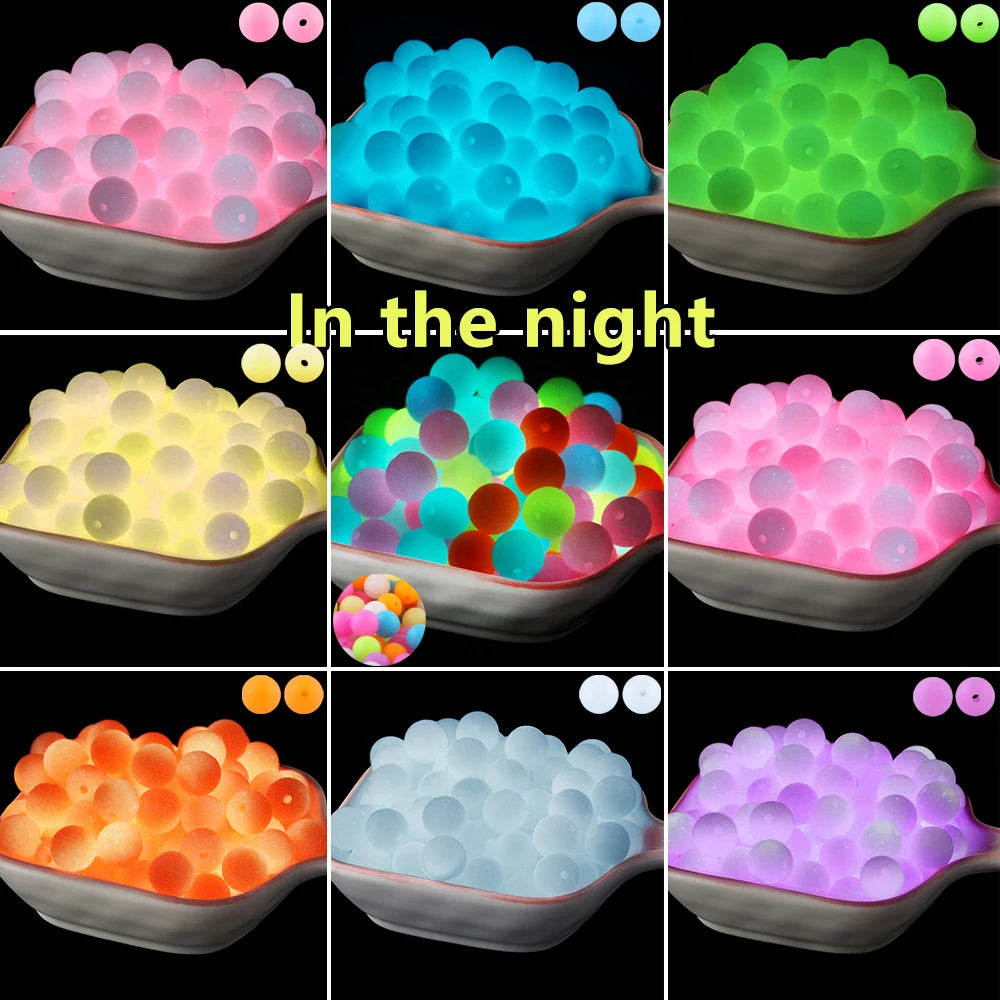 Glow-in-the-Dark Silicone Beads for Jewelry Making