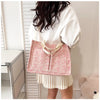 Strawberry Bowknot Canvas Tote Bag