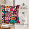 Boho Chic Mandala Pillow Covers Set of 4 – Colorful Decorative Cushion Covers for Indoor & Outdoor Use