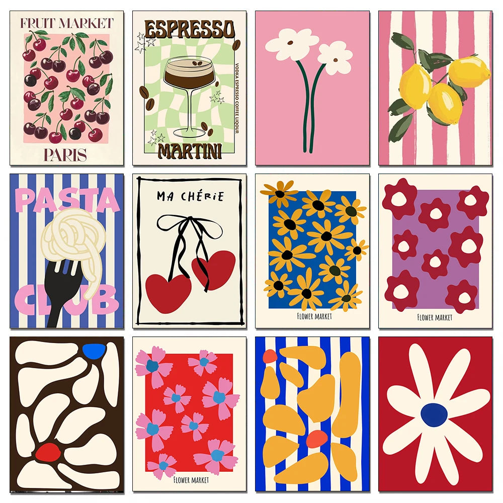Modern Diamond Painting Kits - Fruit, Floral, and Abstract Designs