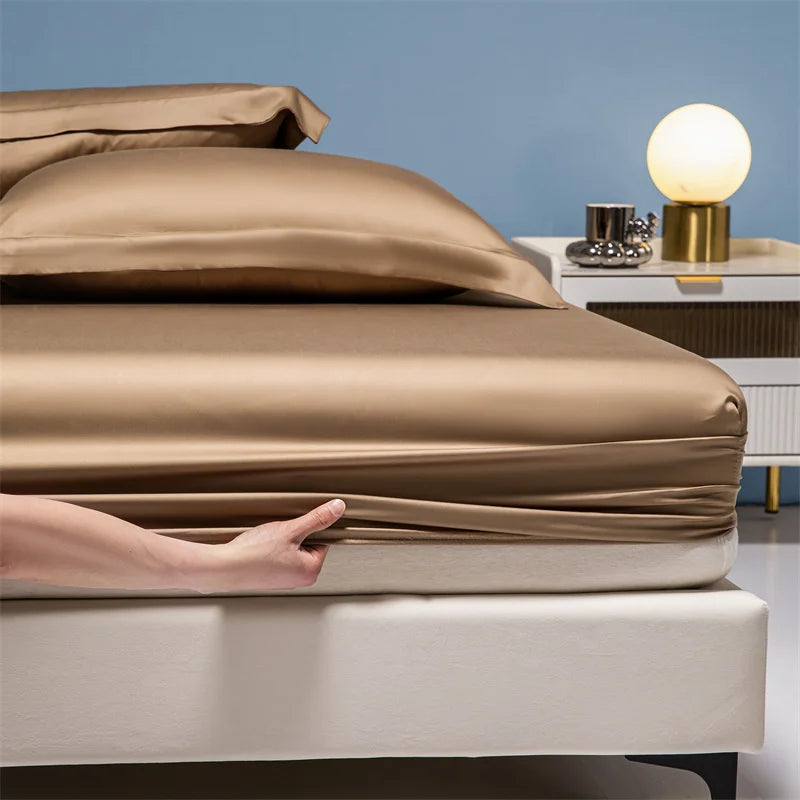 100% Bamboo Bed Sheet Set with Deep Pocket Fitted Sheet