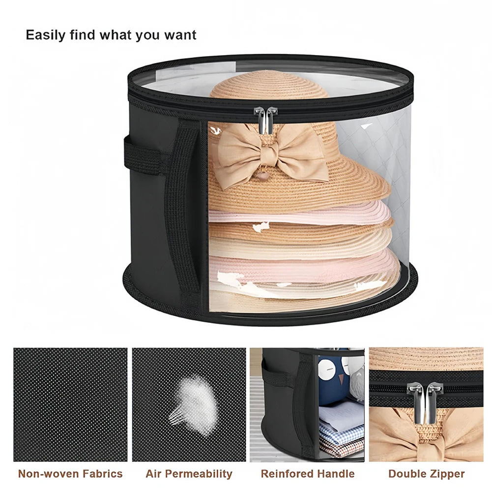 Foldable Hat Storage Bucket Organizer