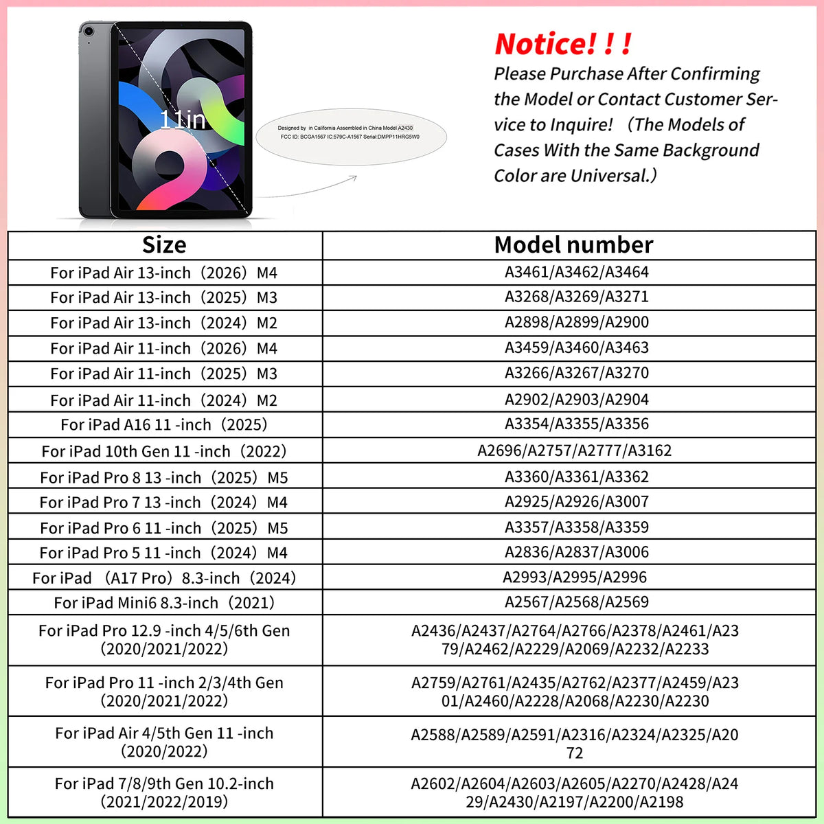 Clear Hard Back Case for iPad with Detachable Sliding Cover