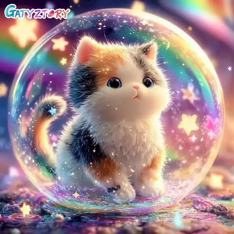 Kit de Pintura con Diamantes para Gatos