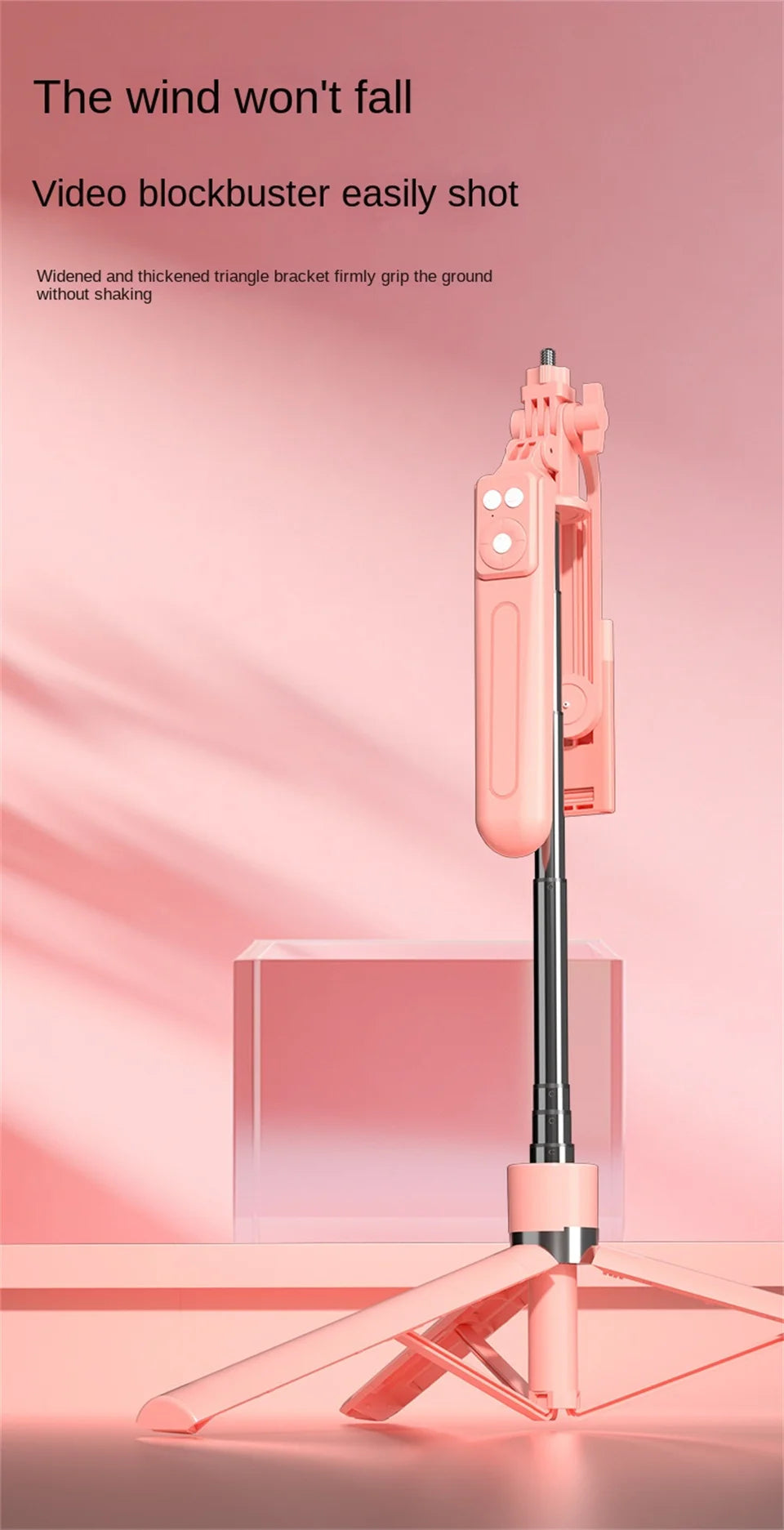 360° Rotating Bluetooth Selfie Stick & Tripod with Wireless Remote
