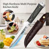 Versatile Kitchen Knife with Wooden Handle and Leather Sheath