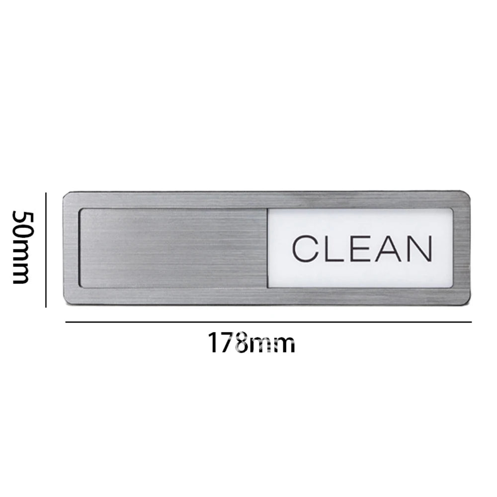 Clean/Dirty Dishwasher Magnet Sign – Stainless Steel, Easy-Slide Indicator