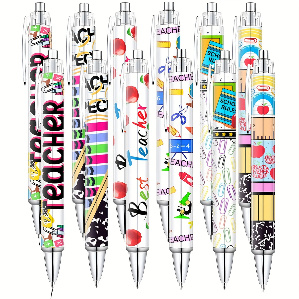 Teacher's Appreciation Ballpoint Pens (Set of 6, 12, or 18)