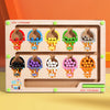 Wooden magnetic color sorting maze board with ice cream shaped compartments for kids