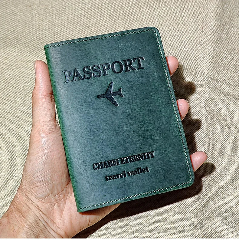 RFID-Blocking Leather Passport Holder