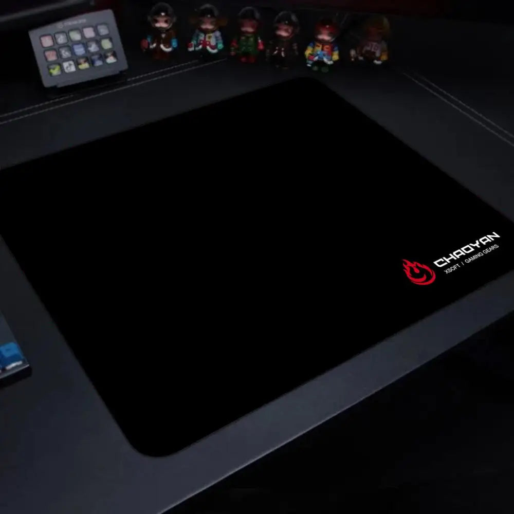 Black & Red Flame Gaming Mouse Pad with Stitched Edges