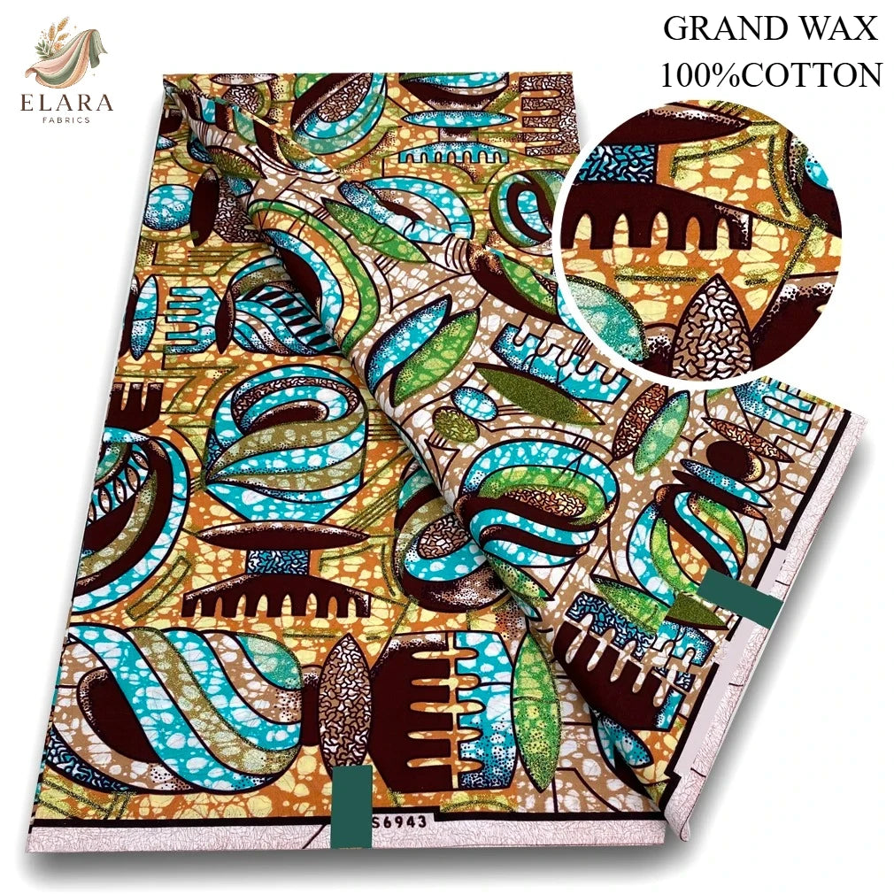 A bolt of pink glitter African wax print fabric featuring intricate geometric patterns and vibrant colors.